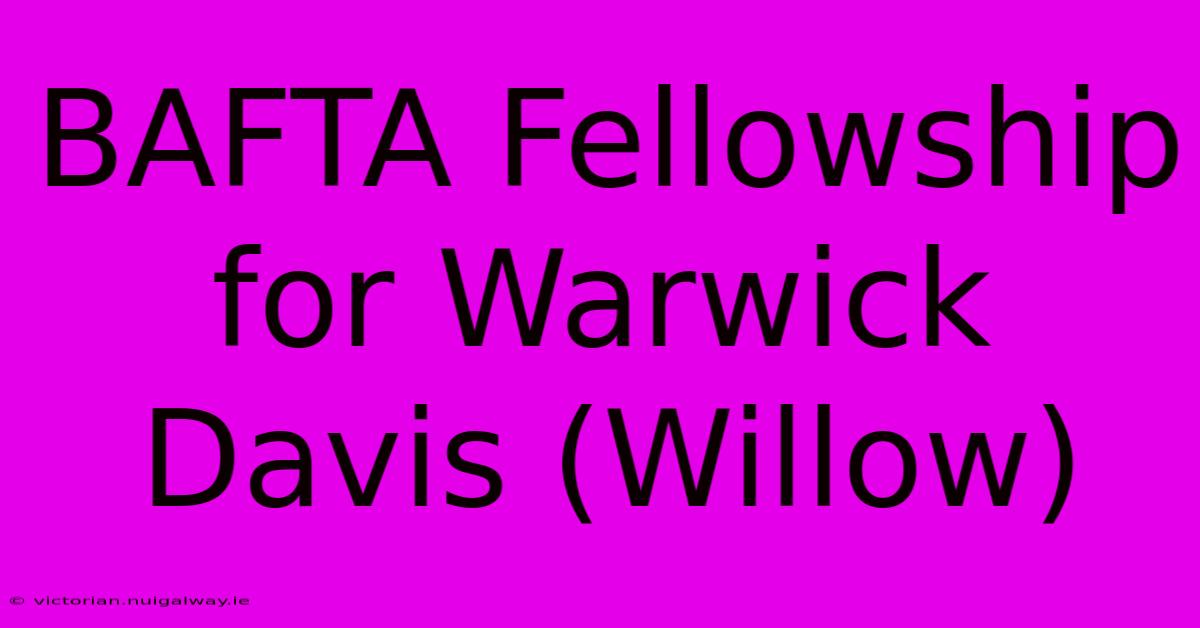 BAFTA Fellowship For Warwick Davis (Willow)