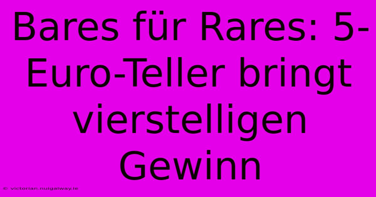 Bares Für Rares: 5-Euro-Teller Bringt Vierstelligen Gewinn