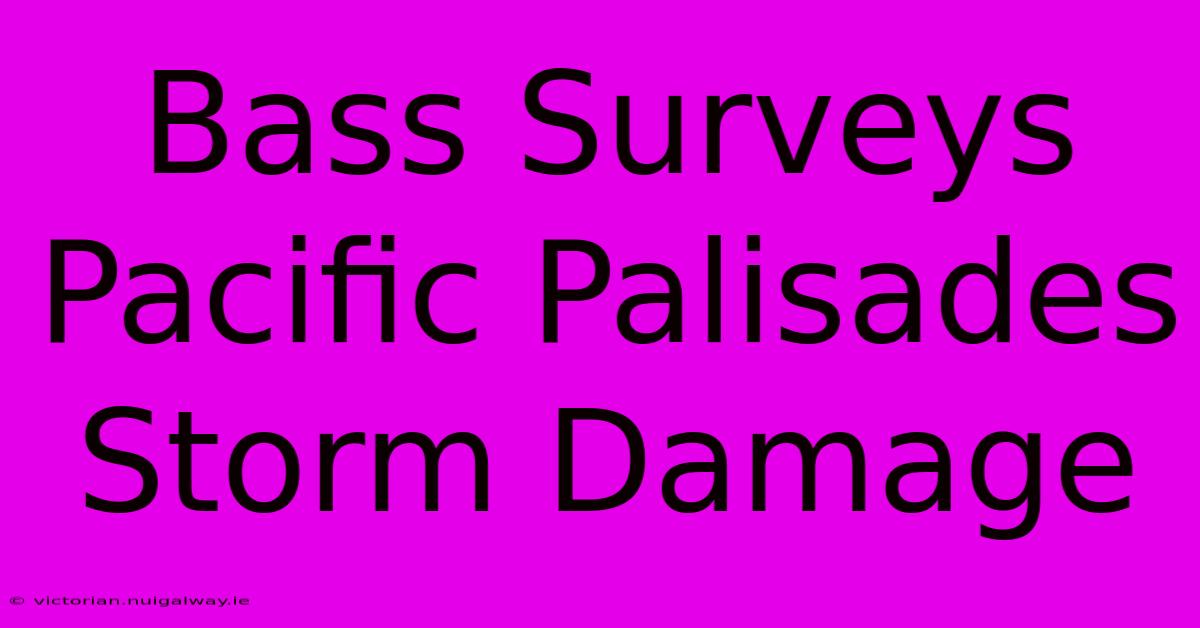 Bass Surveys Pacific Palisades Storm Damage