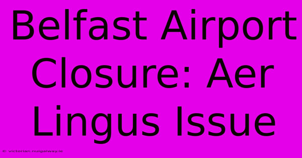 Belfast Airport Closure: Aer Lingus Issue