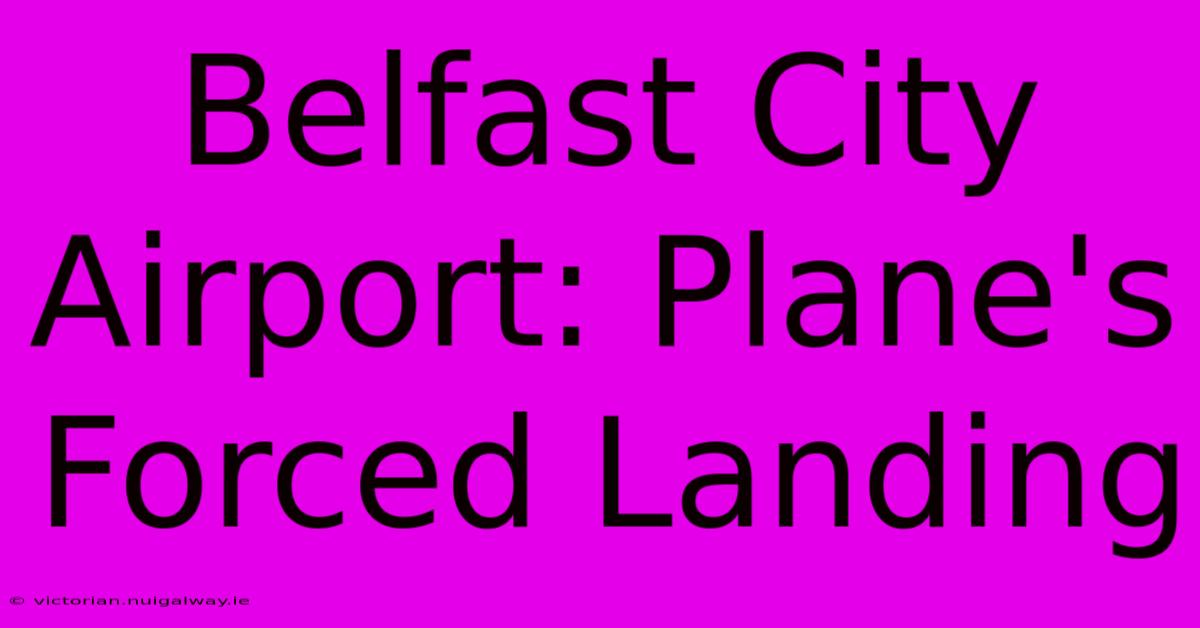 Belfast City Airport: Plane's Forced Landing