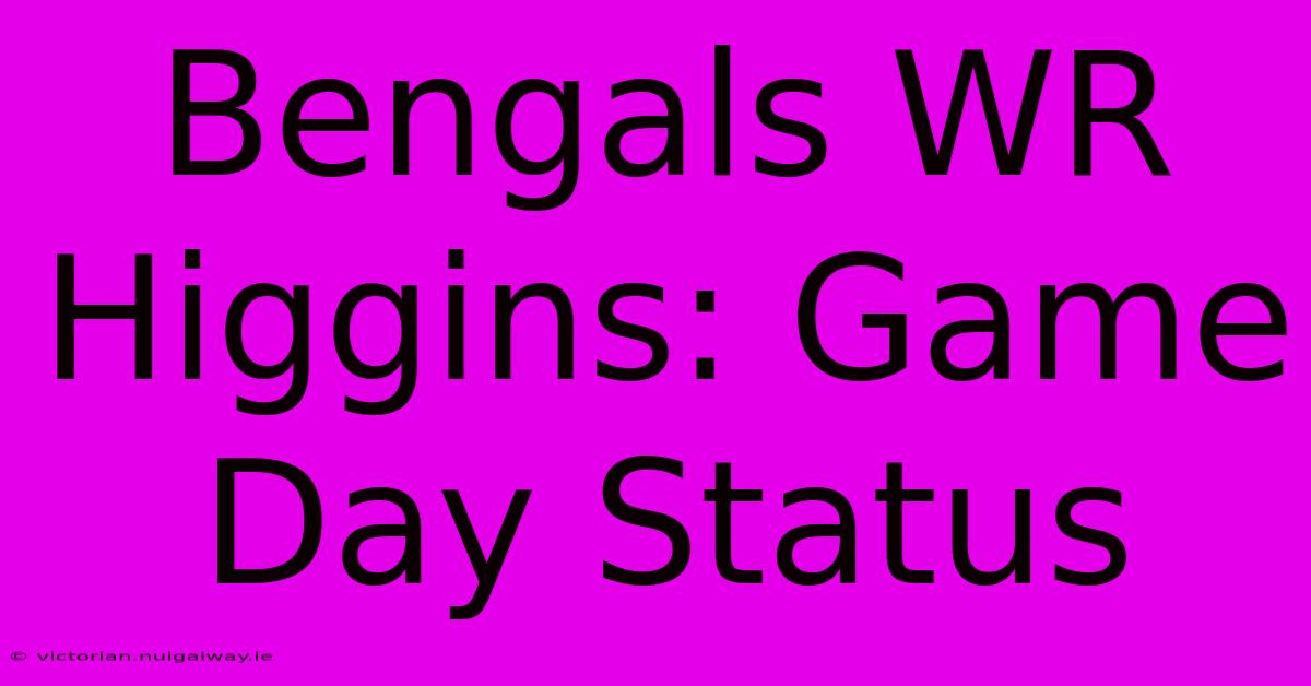 Bengals WR Higgins: Game Day Status