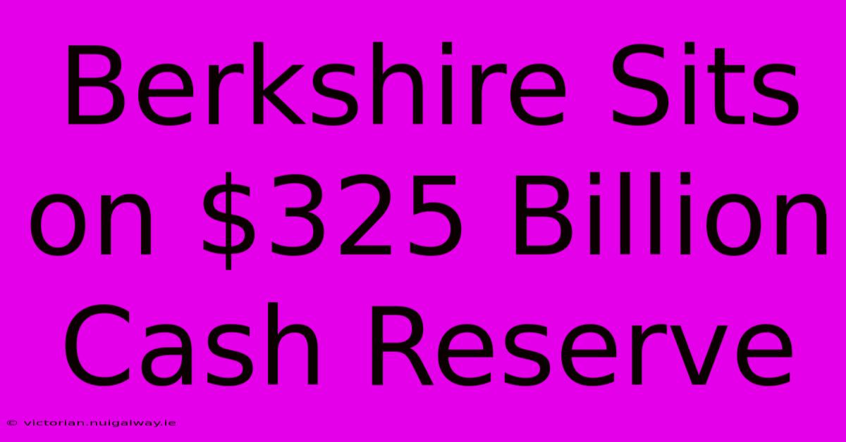 Berkshire Sits On $325 Billion Cash Reserve