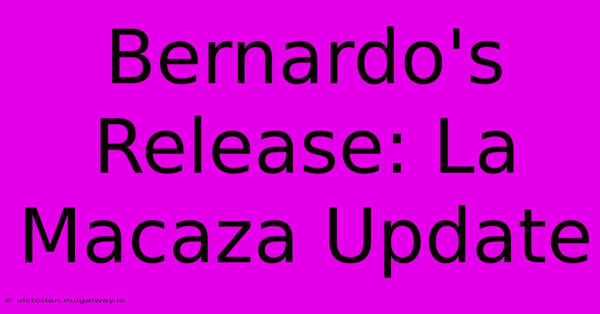 Bernardo's Release: La Macaza Update