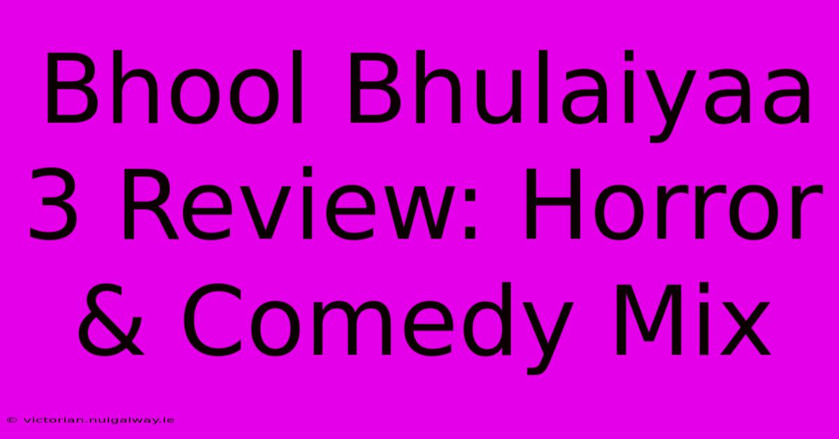 Bhool Bhulaiyaa 3 Review: Horror & Comedy Mix