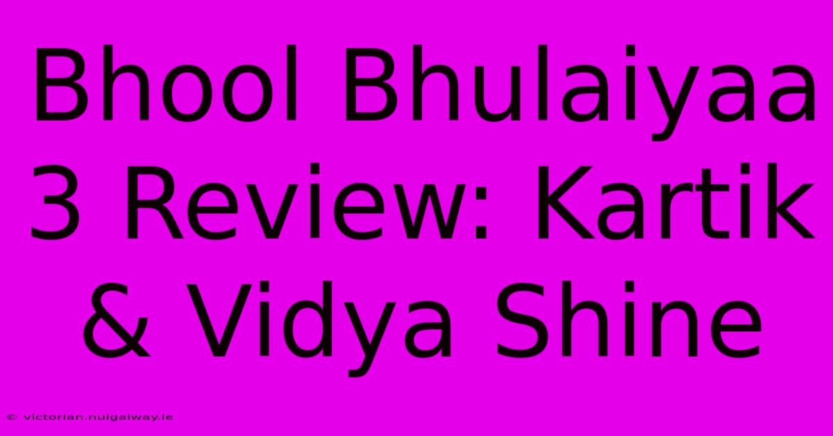 Bhool Bhulaiyaa 3 Review: Kartik & Vidya Shine