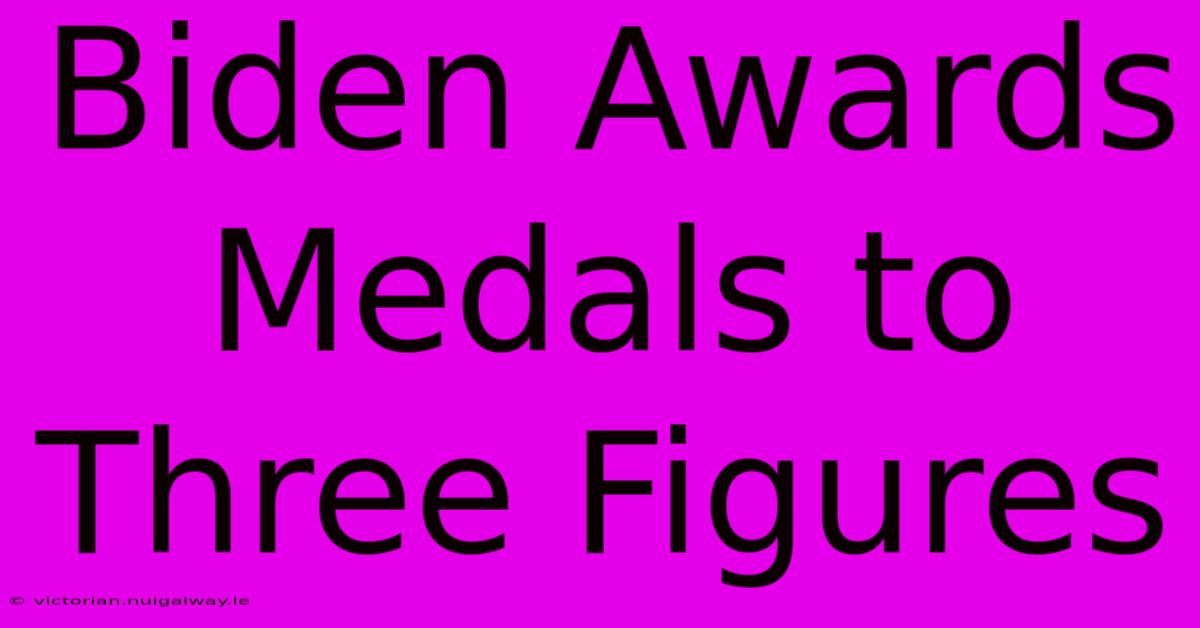 Biden Awards Medals To Three Figures