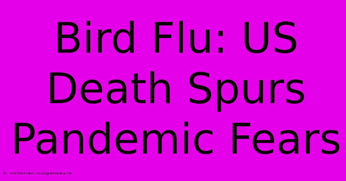 Bird Flu: US Death Spurs Pandemic Fears