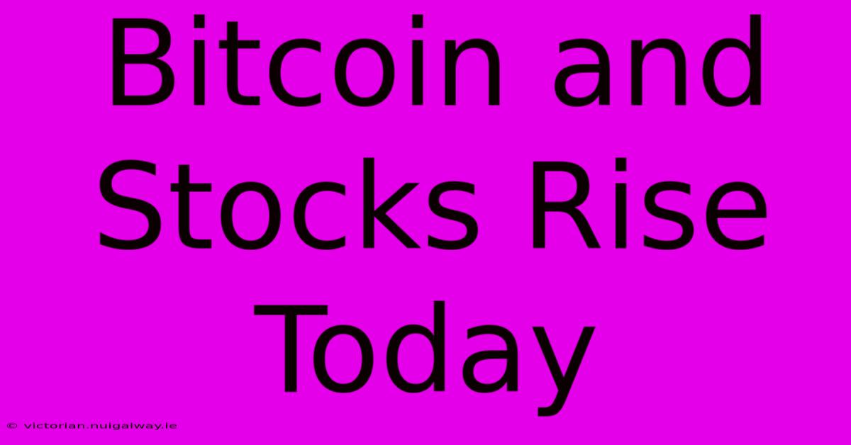 Bitcoin And Stocks Rise Today