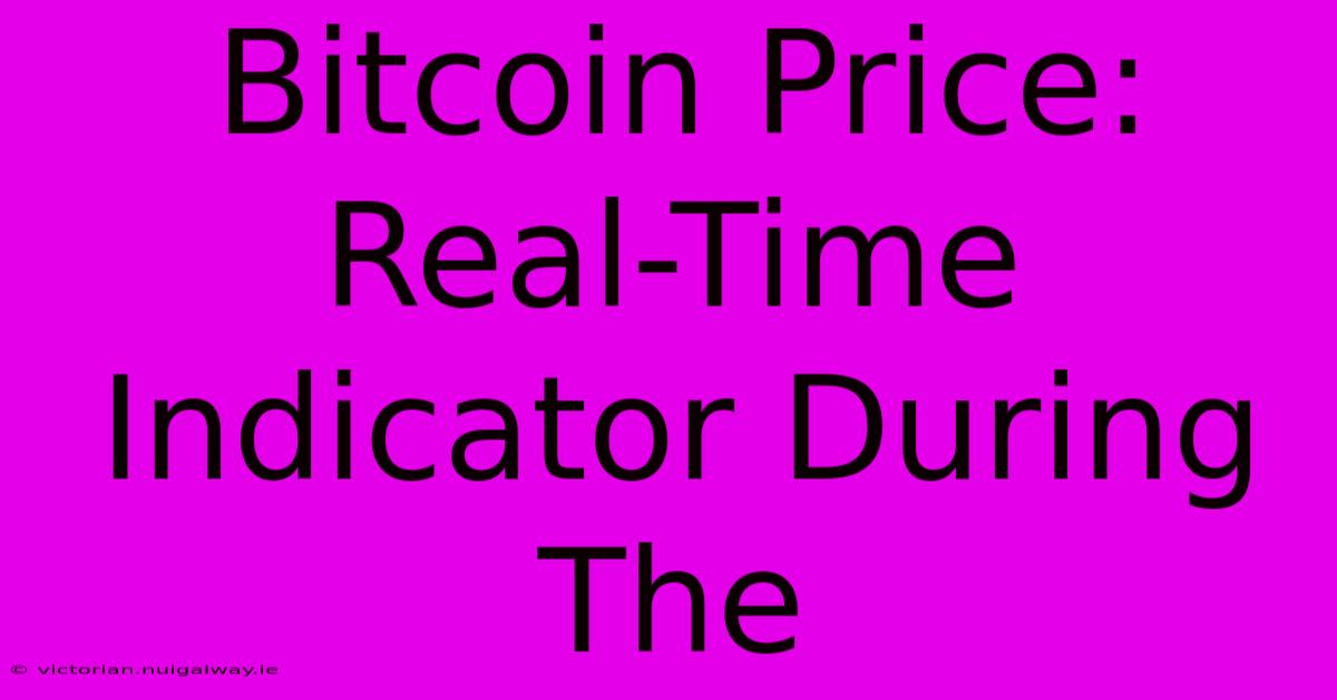 Bitcoin Price: Real-Time Indicator During The