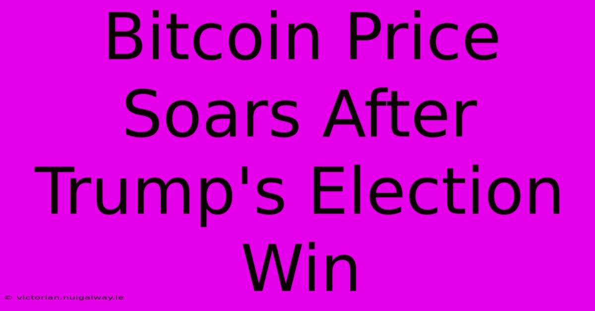 Bitcoin Price Soars After Trump's Election Win