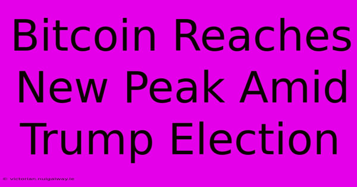 Bitcoin Reaches New Peak Amid Trump Election