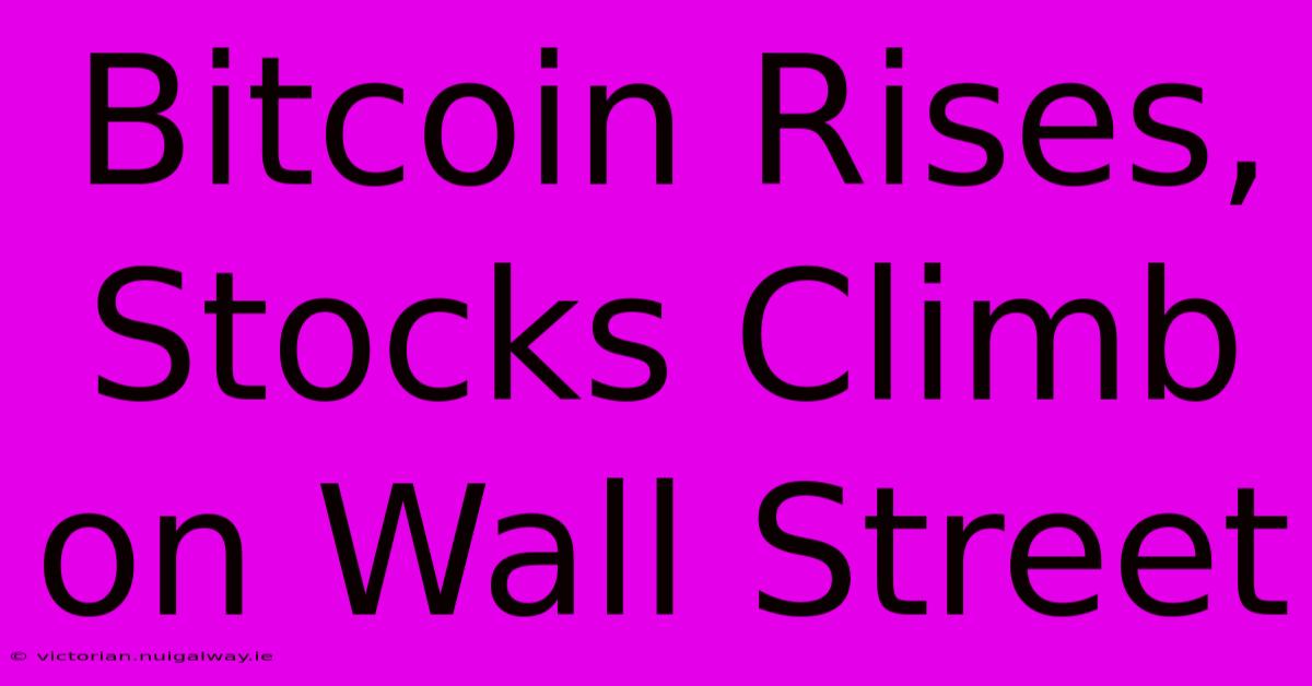 Bitcoin Rises, Stocks Climb On Wall Street