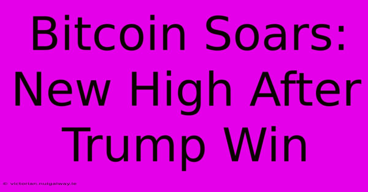 Bitcoin Soars: New High After Trump Win