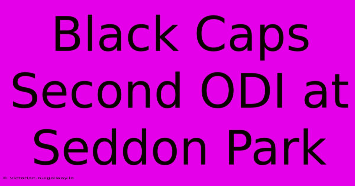 Black Caps Second ODI At Seddon Park