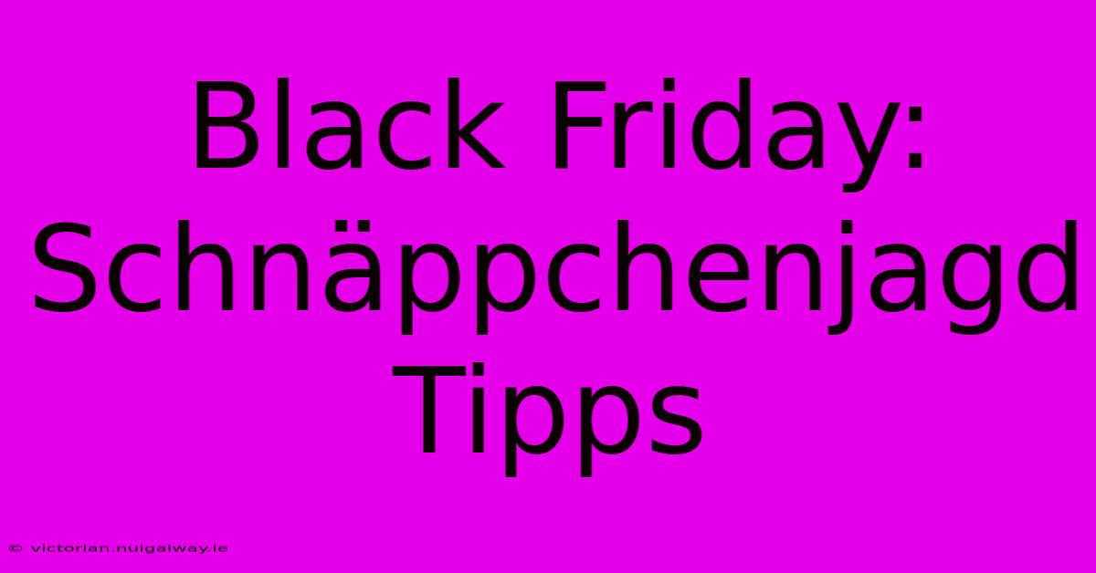 Black Friday: Schnäppchenjagd Tipps