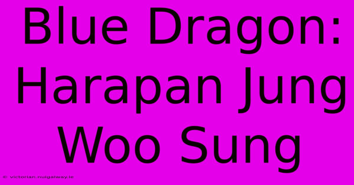 Blue Dragon: Harapan Jung Woo Sung