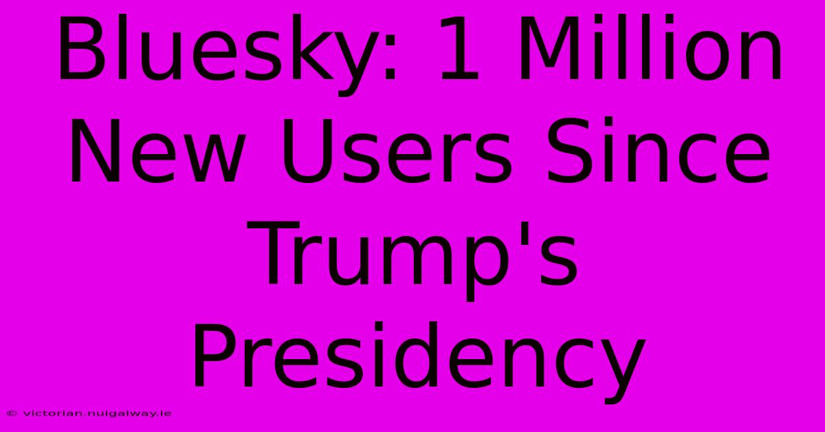 Bluesky: 1 Million New Users Since Trump's Presidency 