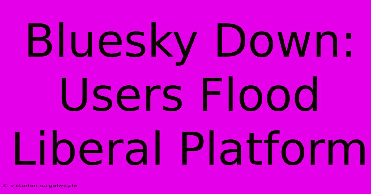 Bluesky Down: Users Flood Liberal Platform