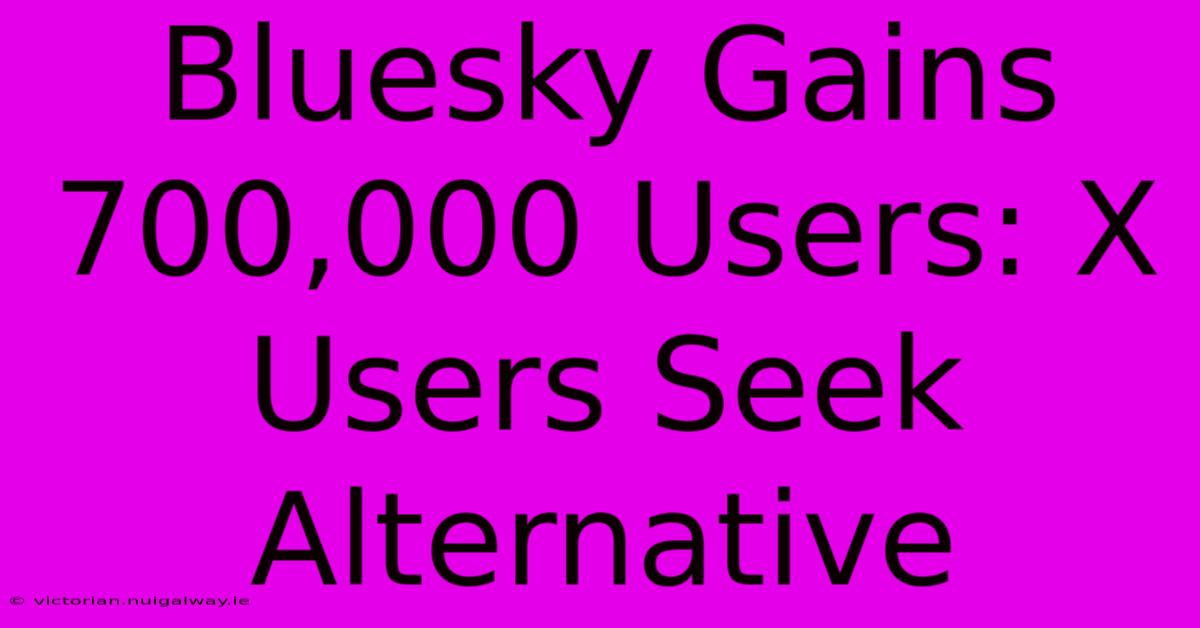 Bluesky Gains 700,000 Users: X Users Seek Alternative