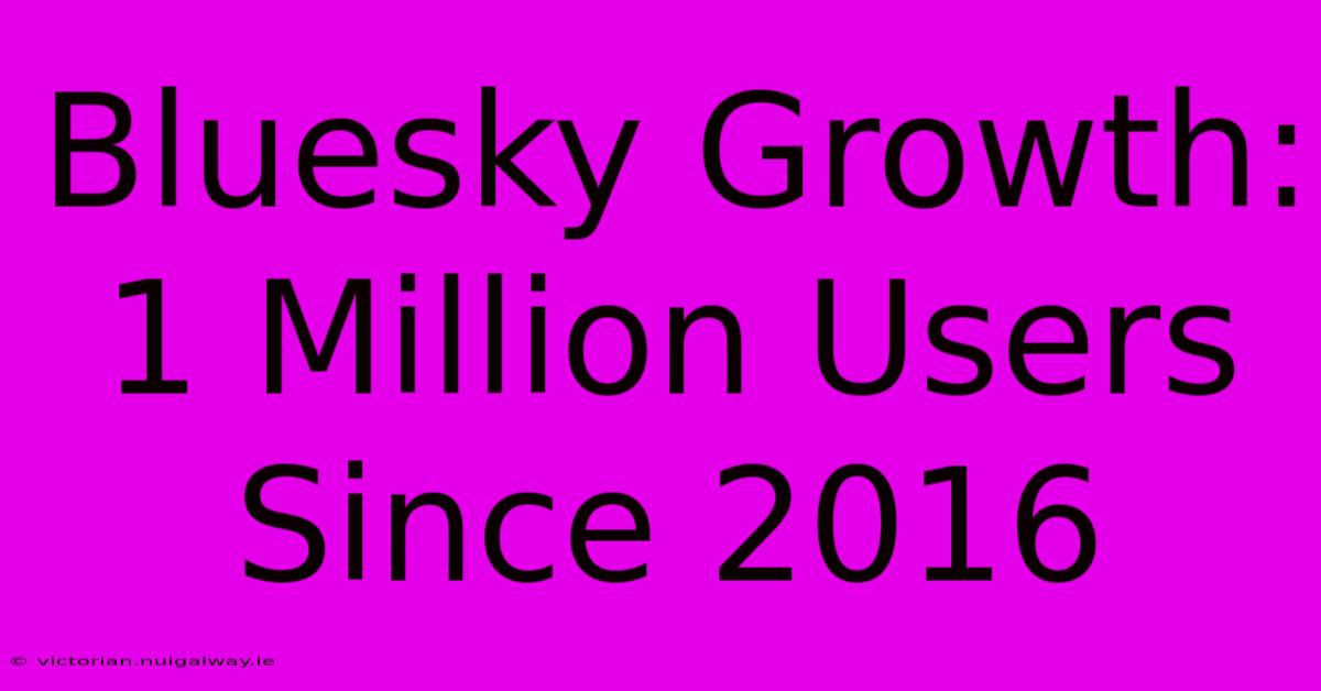 Bluesky Growth: 1 Million Users Since 2016