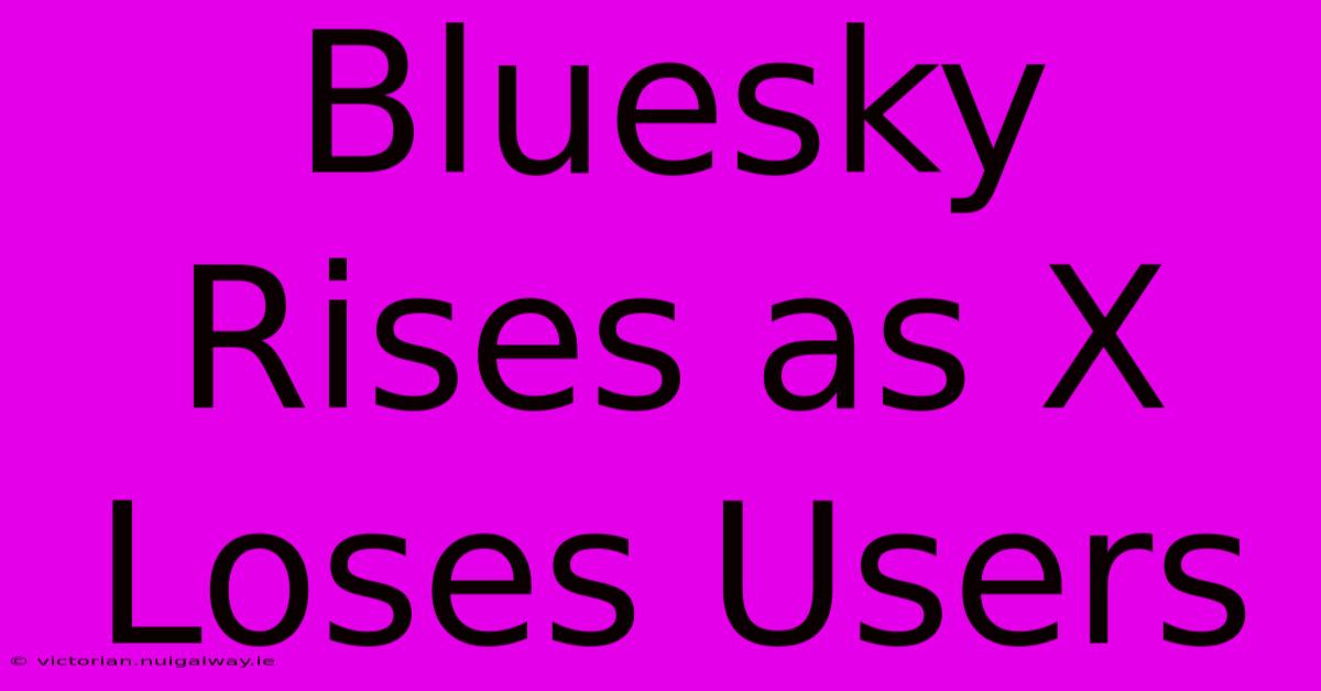 Bluesky Rises As X Loses Users 