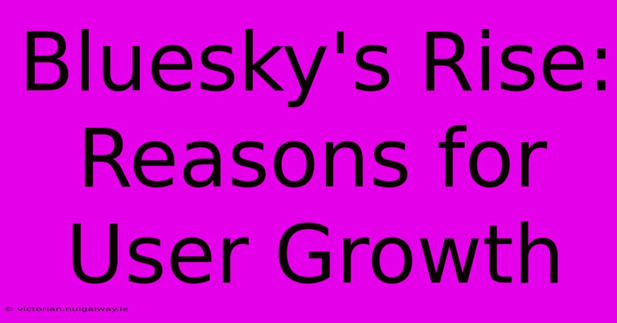 Bluesky's Rise: Reasons For User Growth