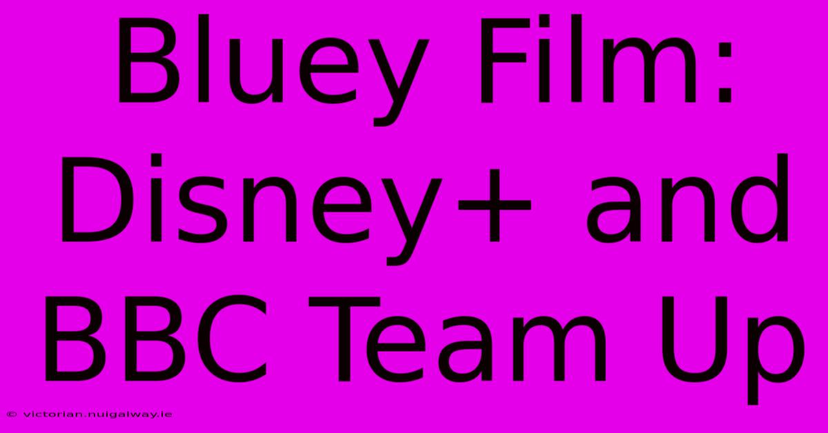 Bluey Film: Disney+ And BBC Team Up