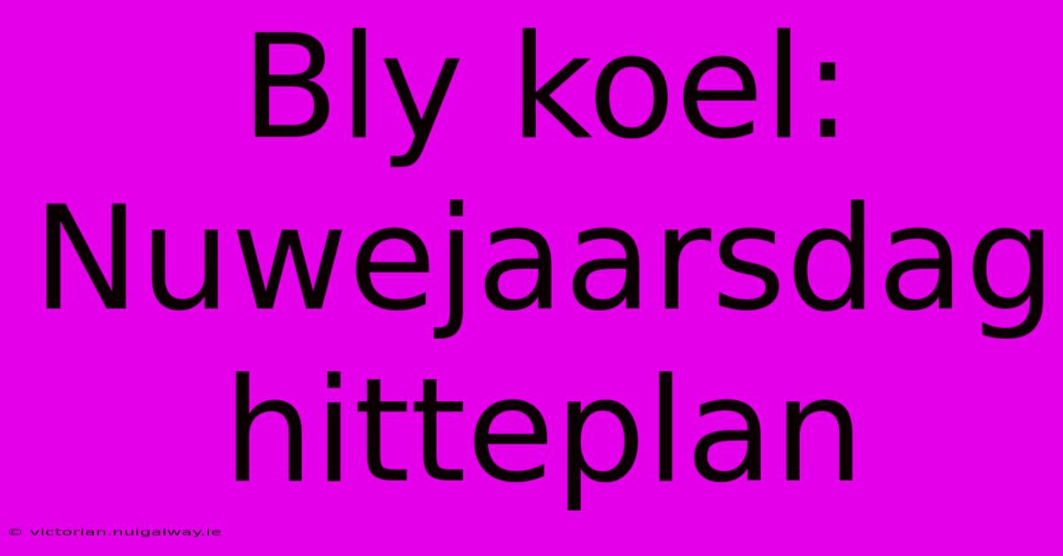 Bly Koel: Nuwejaarsdag Hitteplan