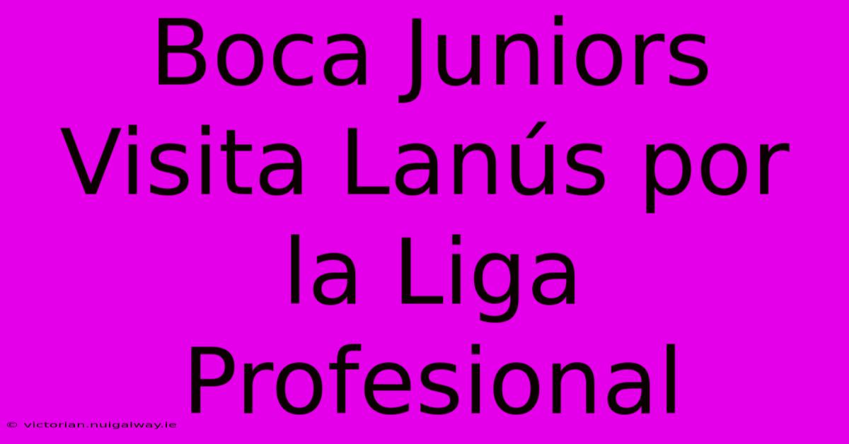 Boca Juniors Visita Lanús Por La Liga Profesional 