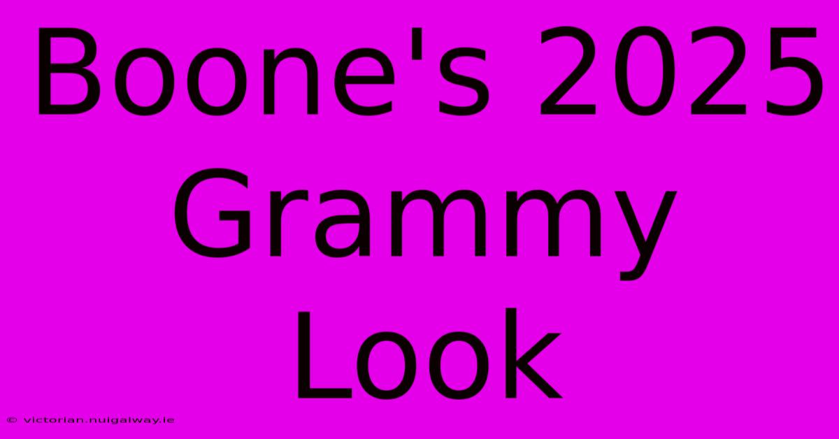 Boone's 2025 Grammy Look