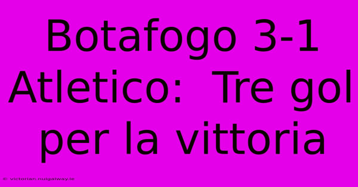 Botafogo 3-1 Atletico:  Tre Gol Per La Vittoria