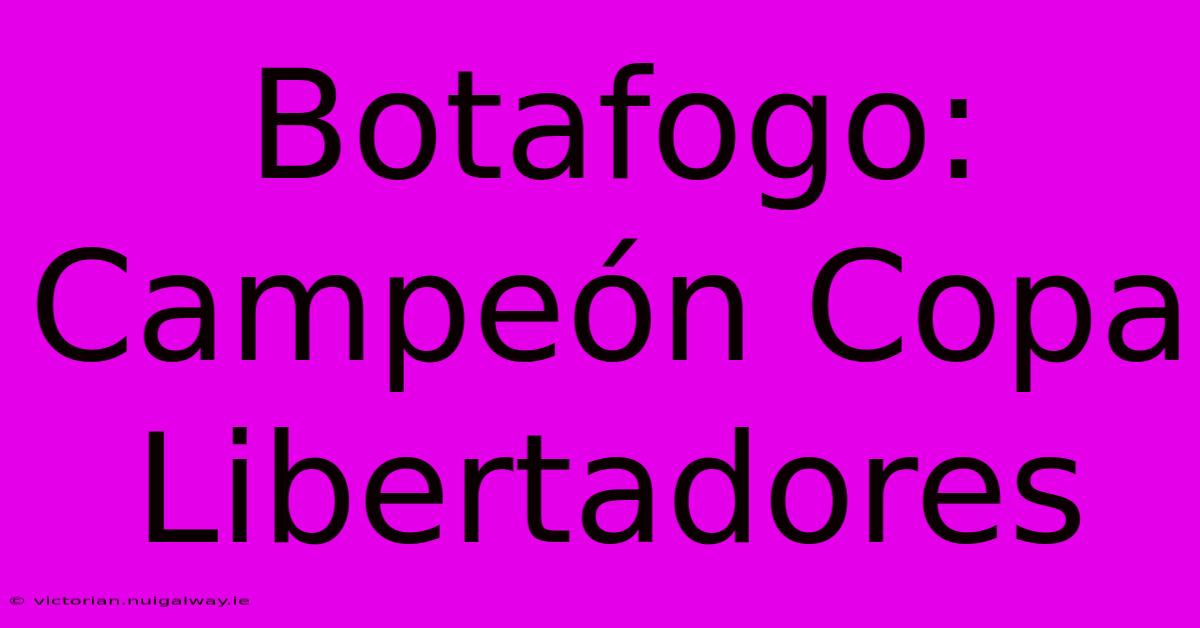 Botafogo: Campeón Copa Libertadores