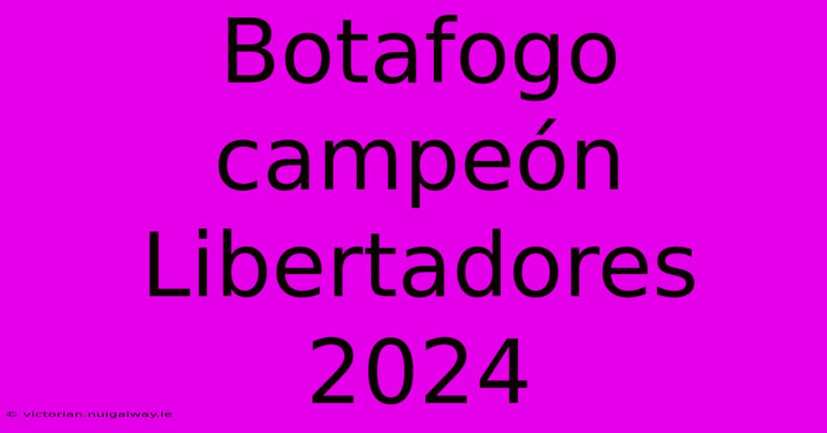 Botafogo Campeón Libertadores 2024