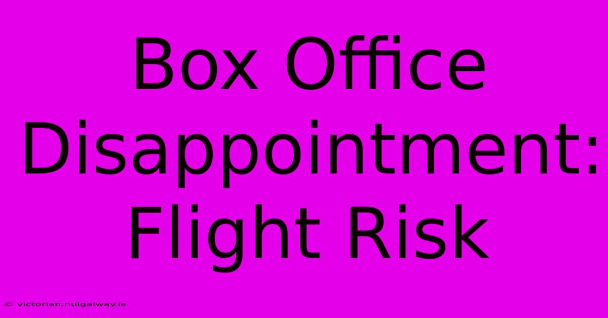 Box Office Disappointment: Flight Risk