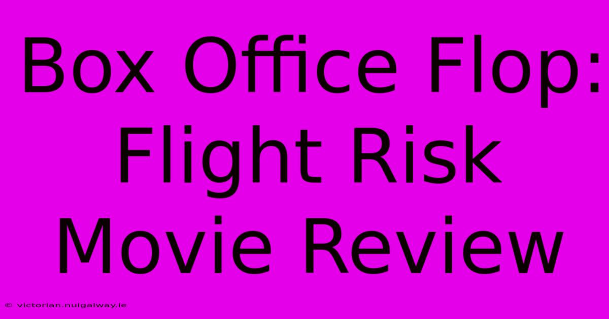 Box Office Flop: Flight Risk Movie Review