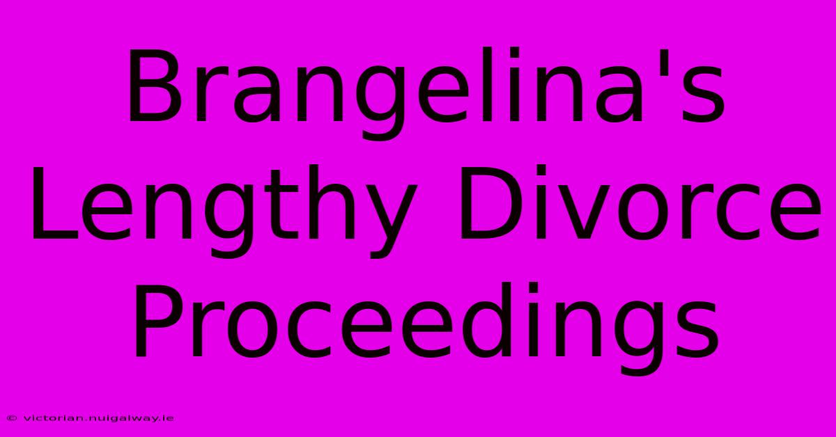 Brangelina's Lengthy Divorce Proceedings