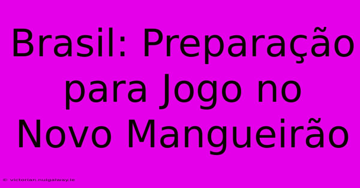 Brasil: Preparação Para Jogo No Novo Mangueirão