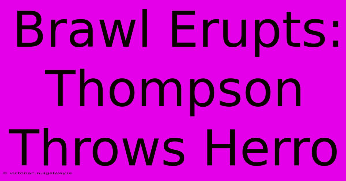 Brawl Erupts: Thompson Throws Herro