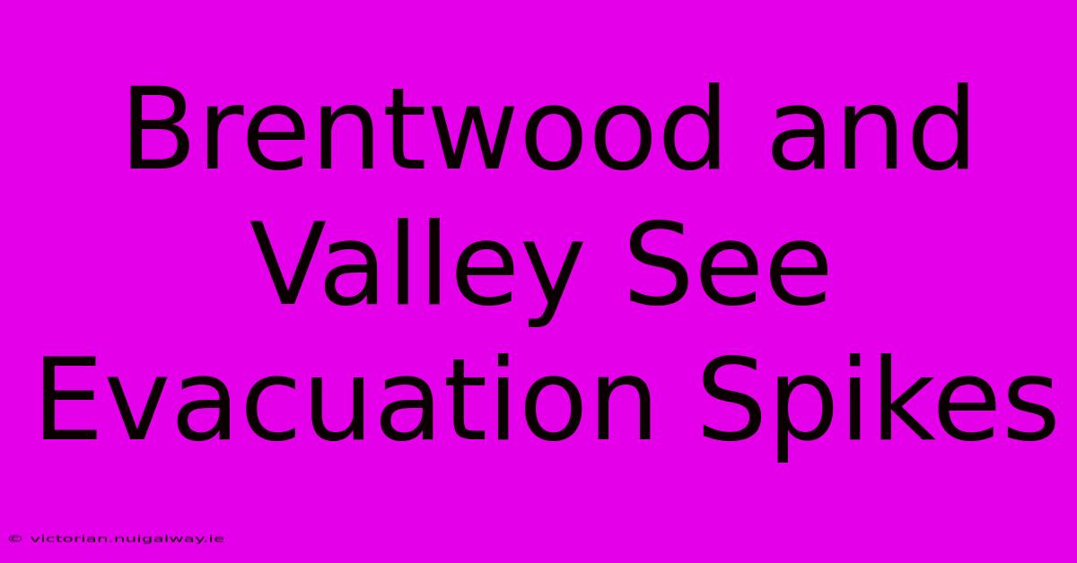 Brentwood And Valley See Evacuation Spikes