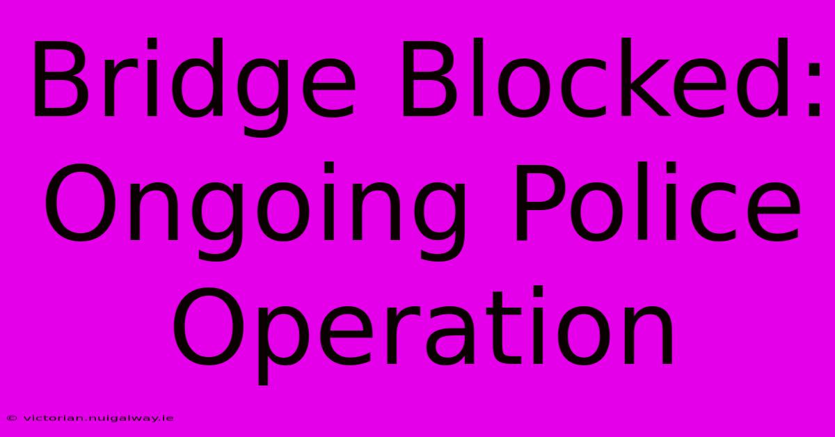 Bridge Blocked: Ongoing Police Operation