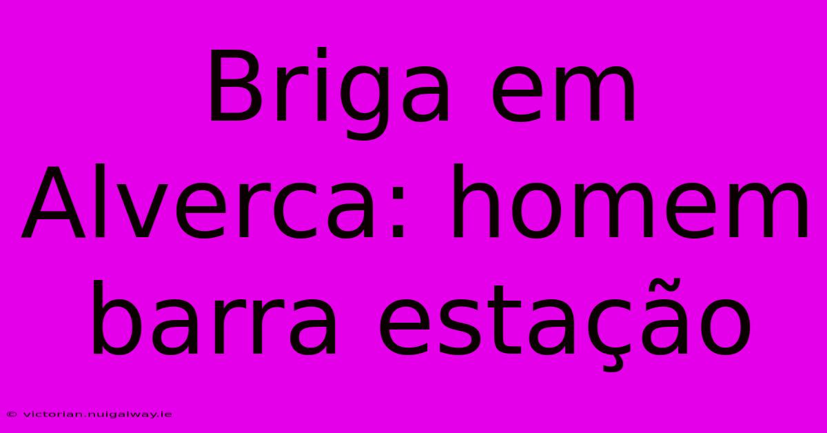 Briga Em Alverca: Homem Barra Estação