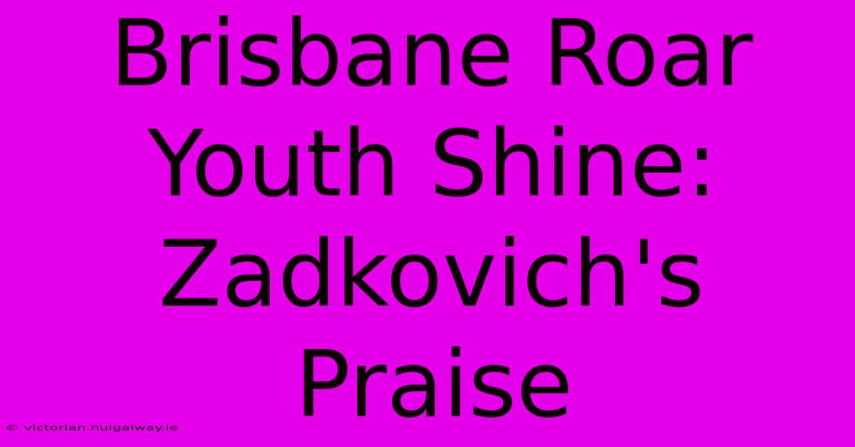 Brisbane Roar Youth Shine: Zadkovich's Praise