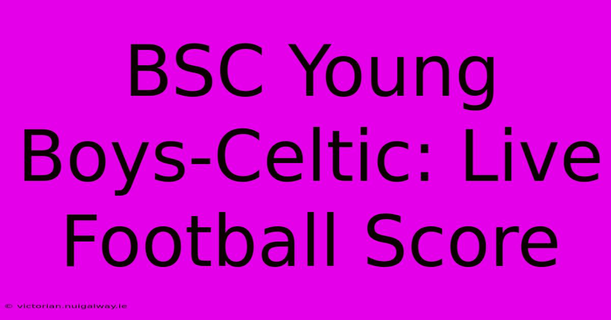 BSC Young Boys-Celtic: Live Football Score