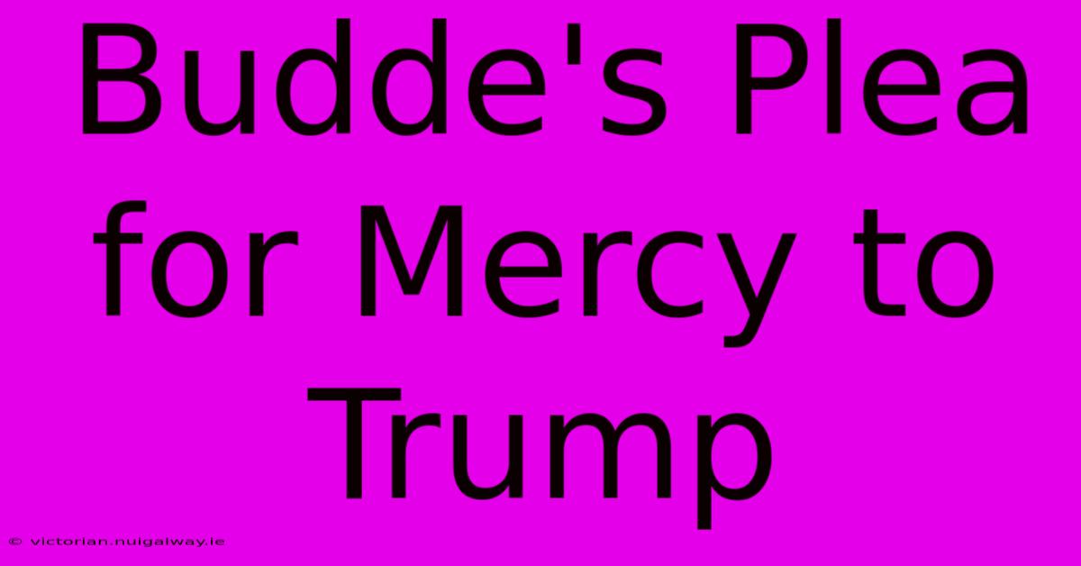 Budde's Plea For Mercy To Trump