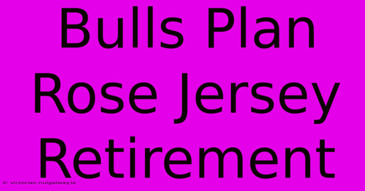 Bulls Plan Rose Jersey Retirement