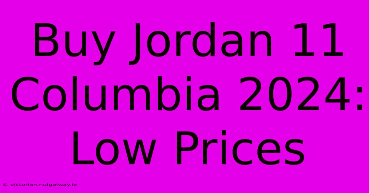 Buy Jordan 11 Columbia 2024: Low Prices