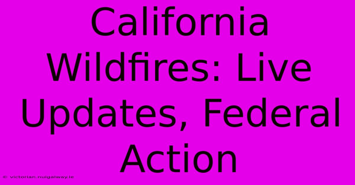 California Wildfires: Live Updates, Federal Action