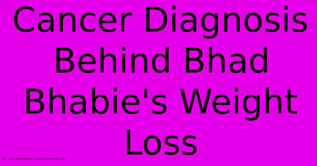 Cancer Diagnosis Behind Bhad Bhabie's Weight Loss