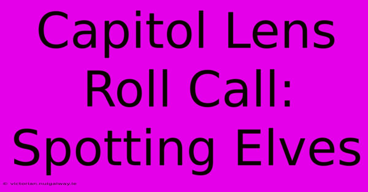 Capitol Lens Roll Call: Spotting Elves